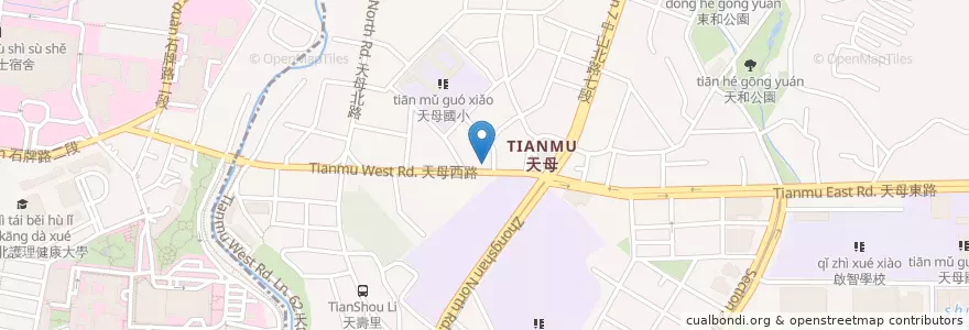 Mapa de ubicacion de McDonald's 麥當勞 en Taïwan, Nouveau Taipei, Taipei, 北投區, District De Shilin.