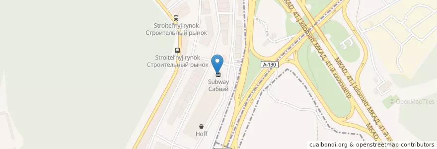 Mapa de ubicacion de Subway en روسیه, Центральный Федеральный Округ, Москва.