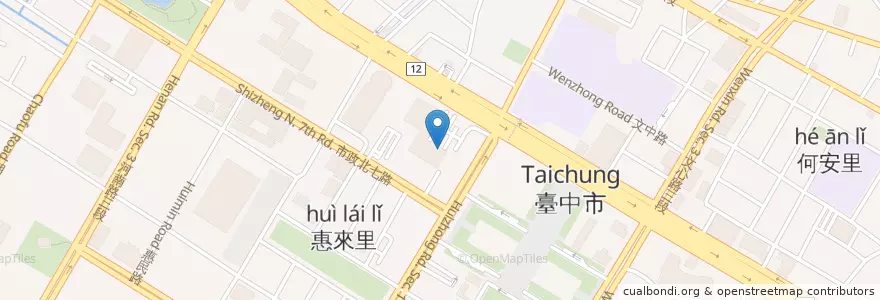 Mapa de ubicacion de 大遠百南棟身障廁所 en 타이완, 타이중 시, 시툰 구.