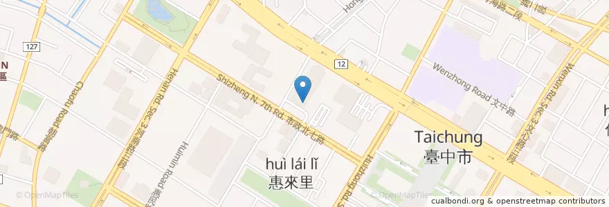 Mapa de ubicacion de 新光三越廁所 en Tayvan, Taichung, 西屯區.