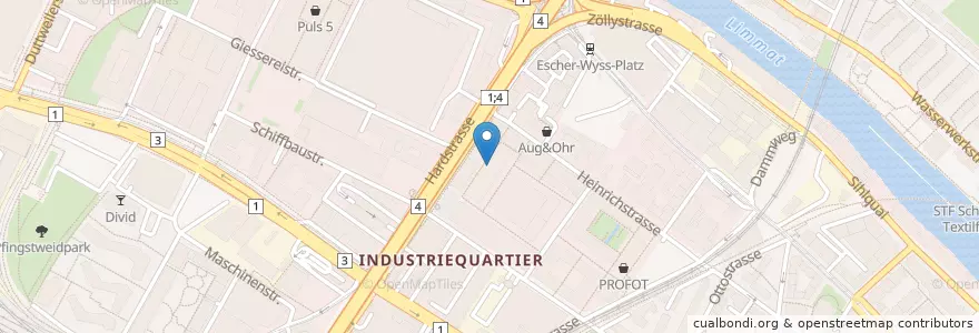Mapa de ubicacion de Nooch Asian Kitchen en Switzerland, Zurich, District Zurich, Zurich.