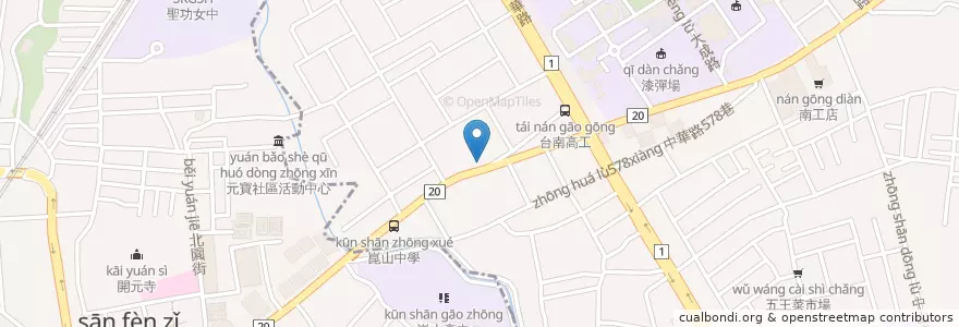 Mapa de ubicacion de 越南河粉 en 臺灣, 臺南市, 永康區.