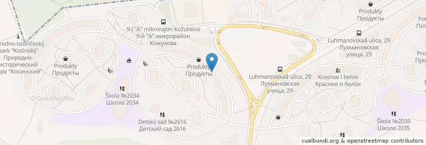 Mapa de ubicacion de Пирожковая Джем en Rusia, Distrito Federal Central, Москва, Восточный Административный Округ, Район Косино-Ухтомский.