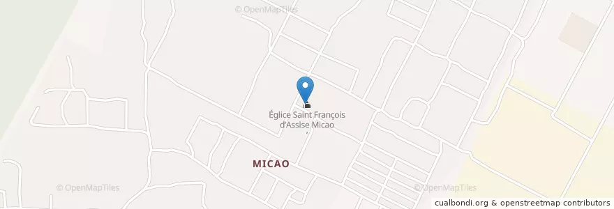 Mapa de ubicacion de Églice Saint François d’Assise Micao en Costa D'Avorio, Abidjan, Yopougon.