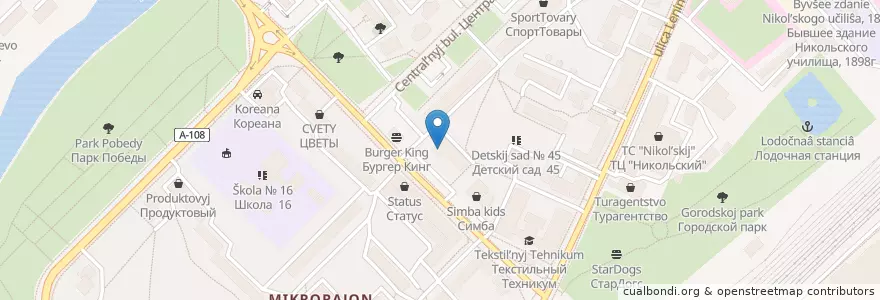 Mapa de ubicacion de Сбербанк en Rusia, Distrito Federal Central, Óblast De Moscú, Орехово-Зуевский Городской Округ.