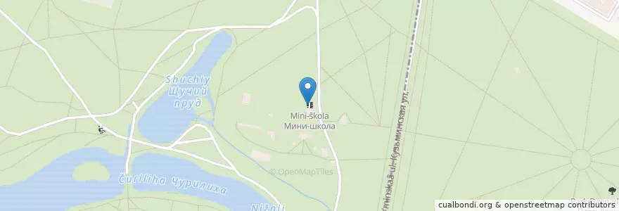 Mapa de ubicacion de Мини-школа en Rusland, Centraal Federaal District, Moskou, Юго-Восточный Административный Округ, Район Кузьминки.