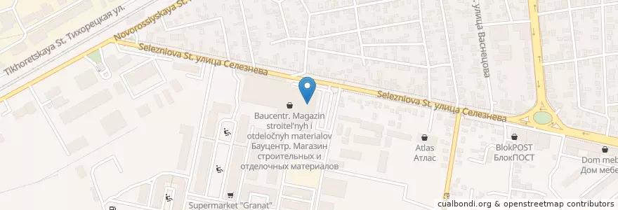 Mapa de ubicacion de Сбербанк en Rússia, Distrito Federal Do Sul, Krai De Krasnodar, Городской Округ Краснодар.