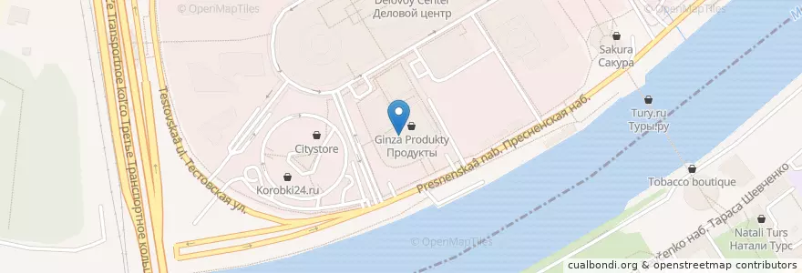 Mapa de ubicacion de Healthy Food en Rússia, Distrito Federal Central, Москва, Центральный Административный Округ, Пресненский Район.