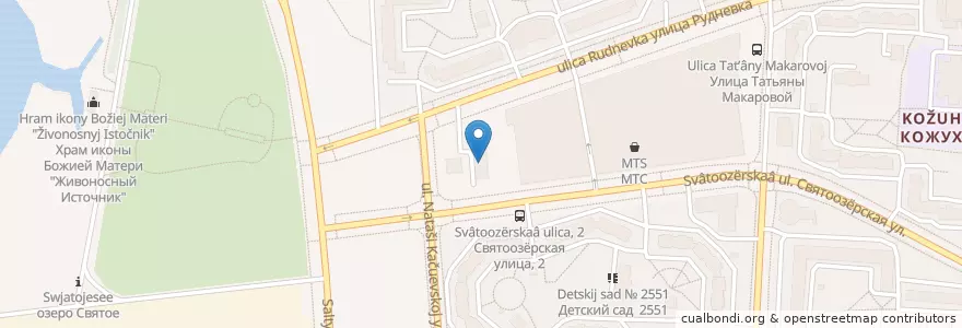 Mapa de ubicacion de Воскресная школа en Rusland, Centraal Federaal District, Moskou, Восточный Административный Округ, Район Косино-Ухтомский.