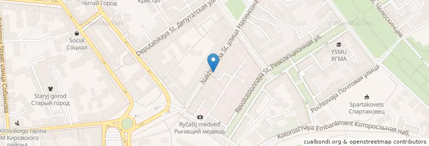 Mapa de ubicacion de МКУ "Центр социальных выплат" города Ярославля" en Russia, Central Federal District, Yaroslavl Oblast, Yaroslavsky District, Yaroslavl.