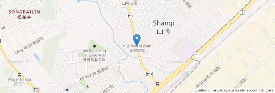 Mapa de ubicacion de 健華中西藥局 en Taiwan, Taiwan, 新竹縣, 新豐鄉.