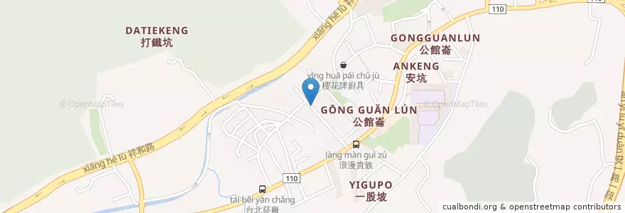 Mapa de ubicacion de 護康診所 en Taiwan, Nuova Taipei, Distretto Di Xindian.