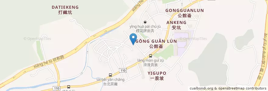 Mapa de ubicacion de 和園自助餐 en تایوان, 新北市, 新店區.