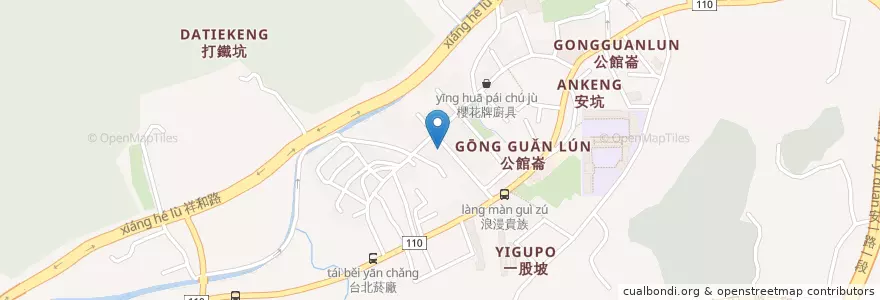 Mapa de ubicacion de 鵝肉餐廳 en تايوان, تايبيه الجديدة, 新店區.