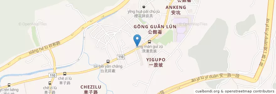 Mapa de ubicacion de 紅麵線甜不辣 en 台湾, 新北市, 新店区.