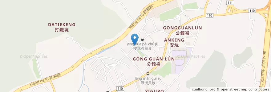 Mapa de ubicacion de 劉家沙茶魷魚羹 en 臺灣, 新北市, 新店區.