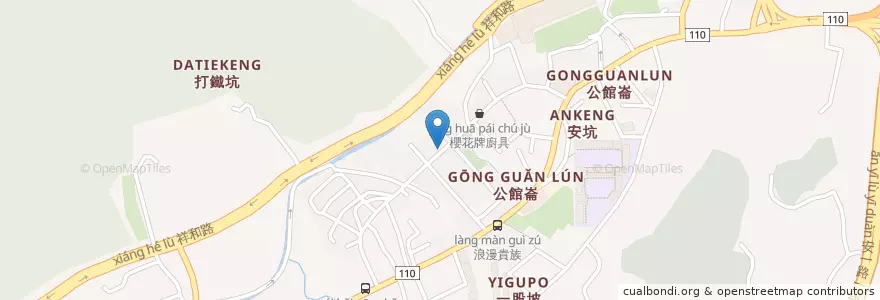 Mapa de ubicacion de 牛奶屋 en تايوان, تايبيه الجديدة, 新店區.