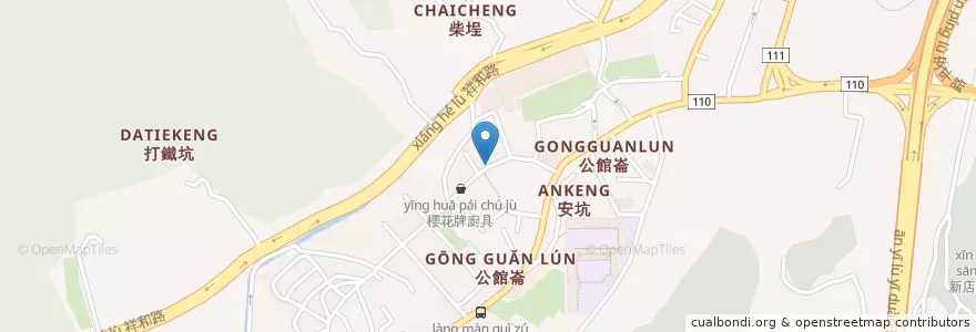 Mapa de ubicacion de 冰角黑糖冰品店 en Tayvan, 新北市, 新店區.