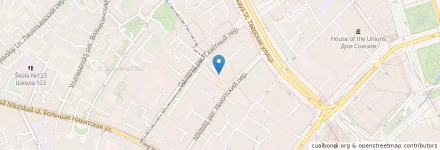 Mapa de ubicacion de Телебистро en Россия, Центральный Федеральный Округ, Москва, Центральный Административный Округ.