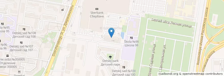 Mapa de ubicacion de Краснодарский миграционный центр en Russland, Föderationskreis Südrussland, Region Krasnodar, Городской Округ Краснодар.