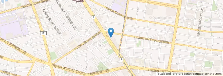 Mapa de ubicacion de 國泰世華商業銀行 en 타이완, 신베이 시, 타이베이시, 중정 구.