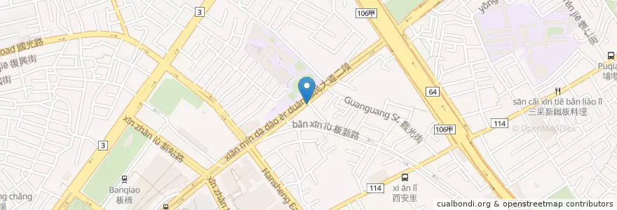 Mapa de ubicacion de Car Plus en تايوان, تايبيه الجديدة, 板橋區.