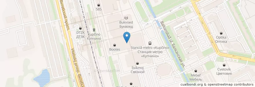 Mapa de ubicacion de Радуга en Russia, Northwestern Federal District, Leningrad Oblast, Saint Petersburg, Фрунзенский Район, Балканский Округ.