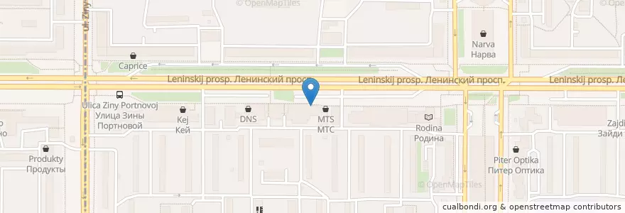 Mapa de ubicacion de Санкт-Петербург en Russland, Föderationskreis Nordwest, Oblast Leningrad, Sankt Petersburg, Кировский Район, Округ Княжево.