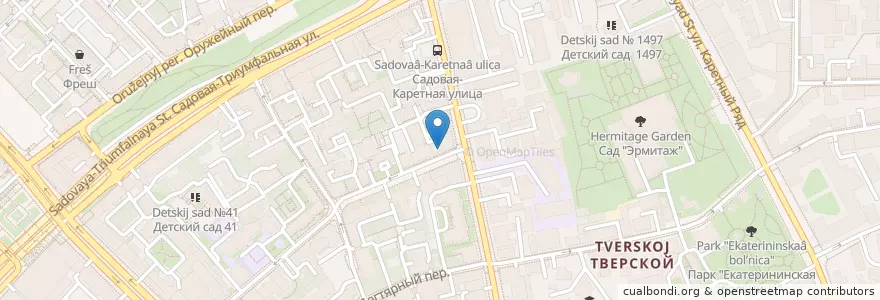 Mapa de ubicacion de Сэлэнгэ en Rusland, Centraal Federaal District, Moskou, Центральный Административный Округ, Тверской Район.
