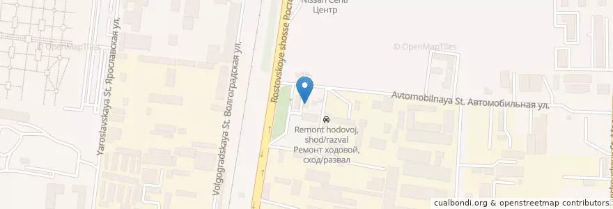 Mapa de ubicacion de Роснефть en روسيا, منطقة فيدرالية جنوبية, منطقة كراسنودار, Городской Округ Краснодар.