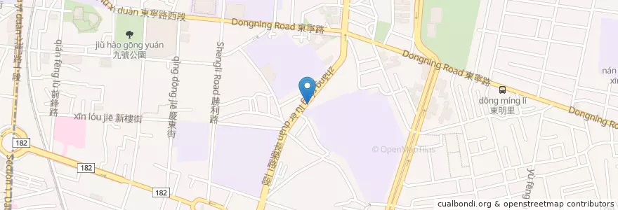 Mapa de ubicacion de mini bird en تایوان, 臺南市, 東區.