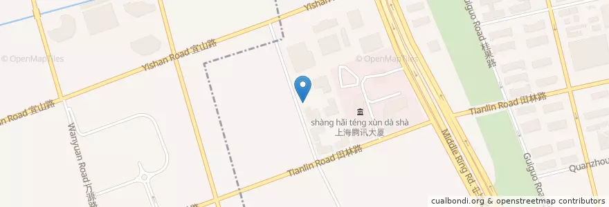 Mapa de ubicacion de 漕河泾开发区新业园 en Cina, Shanghai, Distretto Di Minhang, Distretto Di Xuhui.