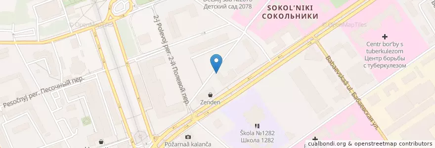 Mapa de ubicacion de Сокольническая застава en Russie, District Fédéral Central, Moscou, Восточный Административный Округ, Район Сокольники.