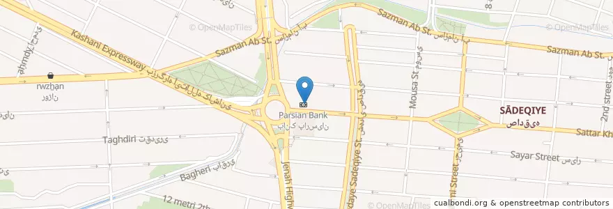 Mapa de ubicacion de نیلوفر آبى en Iran, Teheran, شهرستان تهران, Teheran, بخش مرکزی شهرستان تهران.