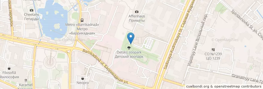 Mapa de ubicacion de Баскин Роббинс en Russland, Föderationskreis Zentralrussland, Moskau, Zentraler Verwaltungsbezirk, Пресненский Район.