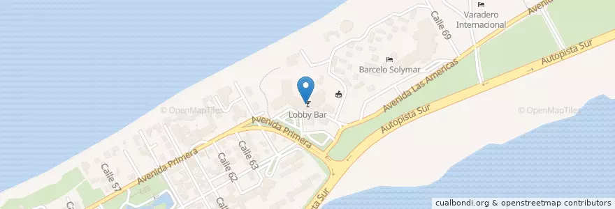 Mapa de ubicacion de Lobby Bar en Cuba, Matanzas, Cárdenas, Varadero.