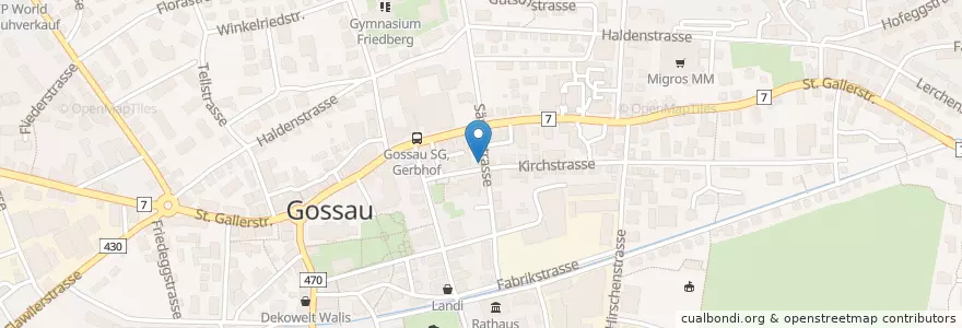 Mapa de ubicacion de Komplementärmedizin Susanne Inauen-Benzinger en Svizzera, San Gallo, Wahlkreis St. Gallen, Gossau (Sg).
