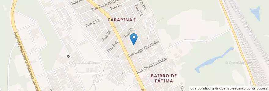 Mapa de ubicacion de Igreja Adventista em Bairro de Fátima en Brasil, Región Sudeste, Espírito Santo, Região Geográfica Intermediária De Vitória, Região Metropolitana Da Grande Vitória, Microrregião Vitória, Serra.