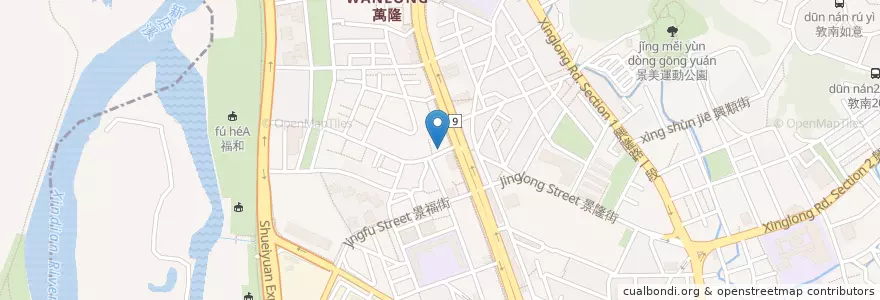 Mapa de ubicacion de 皇室吉利堡 en 臺灣, 新北市, 臺北市, 文山區.