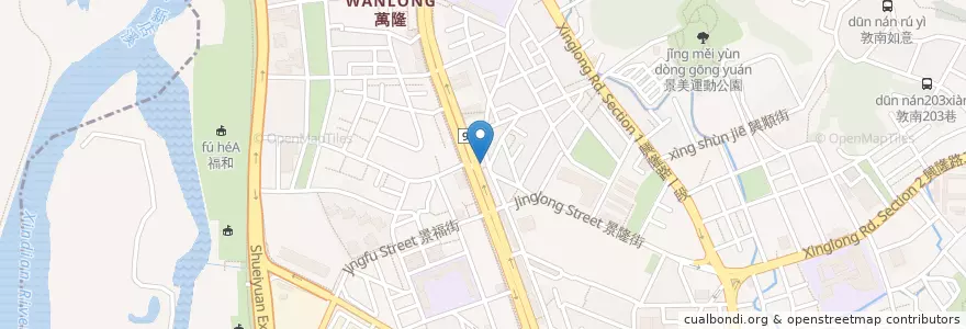 Mapa de ubicacion de 意一堂中醫 en Tayvan, 新北市, Taipei, 文山區.
