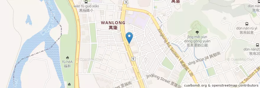 Mapa de ubicacion de 無名氏咖啡 en Тайвань, Новый Тайбэй, Тайбэй, 文山區.
