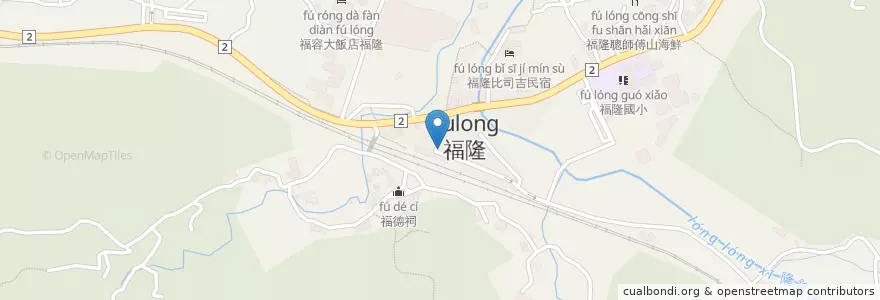 Mapa de ubicacion de 福新正宗福隆便當 en تايوان, تايبيه الجديدة, 貢寮區.