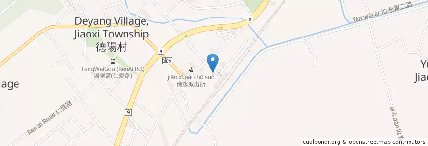 Mapa de ubicacion de NU PASTA en Taiwan, Taiwan Province, Yilan County, Jiaoxi Township.