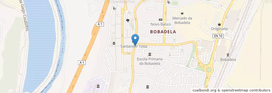 Mapa de ubicacion de Torp en 葡萄牙, Área Metropolitana De Lisboa, Lisboa, Grande Lisboa, Loures, Santa Iria De Azoia, São João Da Talha E Bobadela.