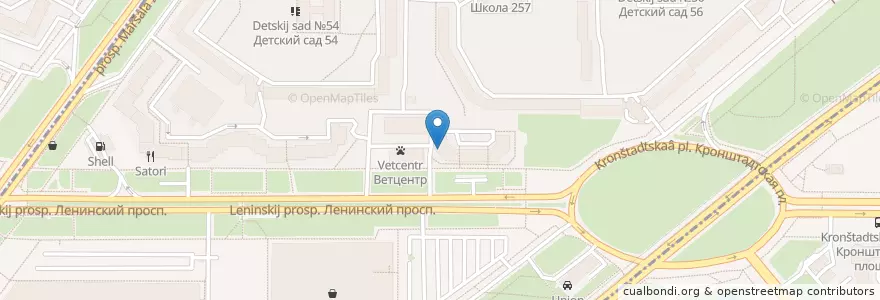 Mapa de ubicacion de Вирилис en Russia, Northwestern Federal District, Leningrad Oblast, Saint Petersburg, Кировский Район, Округ Красненькая Речка.