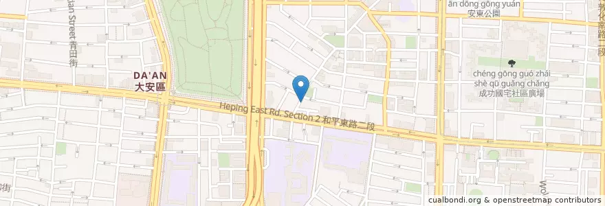 Mapa de ubicacion de 馬祖麵館 en 臺灣, 新北市, 臺北市, 大安區.
