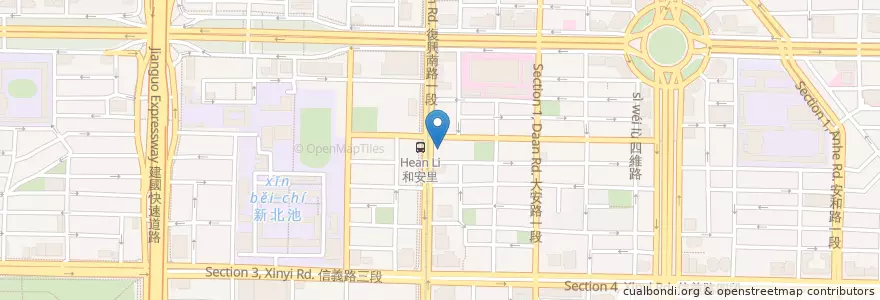 Mapa de ubicacion de 好棒棒平價快炒 en Taiwan, Nuova Taipei, Taipei, 大安區.