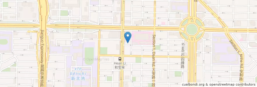 Mapa de ubicacion de 信義會恩光堂 en 臺灣, 新北市, 臺北市, 大安區.