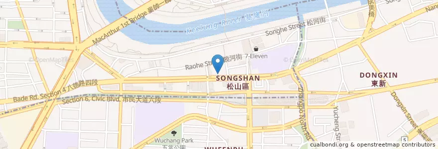 Mapa de ubicacion de Yonghe Soy Milk en Taiwan, New Taipei, Taipei, Songshan District.