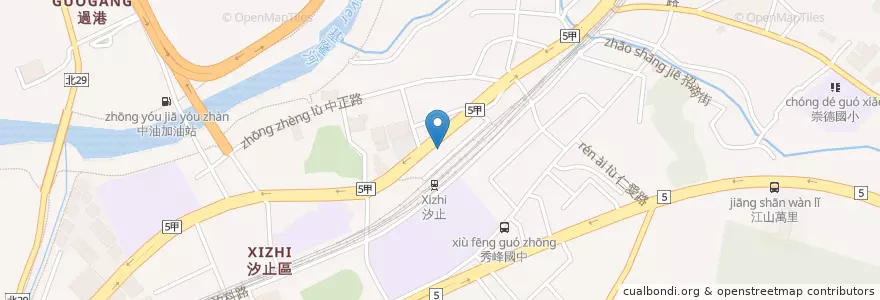 Mapa de ubicacion de 星巴克 en Taiwan, Neu-Taipeh, Xizhi.